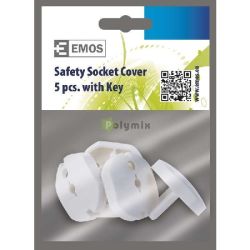 EMOS Gyermekvédő aljzatba + kulcs 5 db/cs.