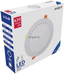  Avide LED Bepthet Kerek Mennyezeti Lmpa ALU 6W CW 6400K