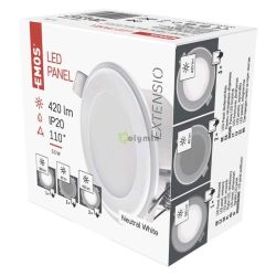 EMOS 5.5W LED panel beépíthető  420lm IP20 természetes fehér