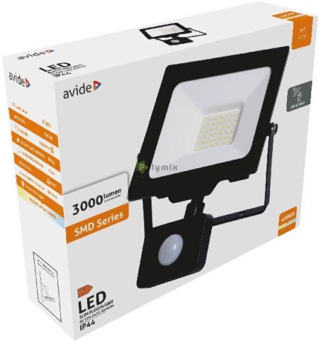 Avide LED Reflektor Slim SMD 30W NW 4000K Mozgsrzkels PIR