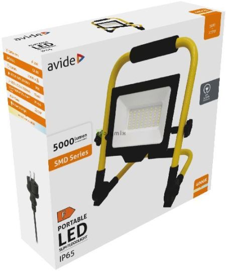 Avide LED Reflektor Slim SMD 50W llvnyos 1.5m NW 4000K