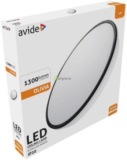 Avide LED Mennyezeti Lmpa Olivia Fekete 15W 280*42mm NW 4000K