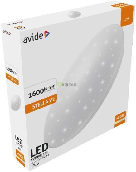 Avide LED Mennyezeti Lmpa Stella V2 18W 330*65mm NW 4000K