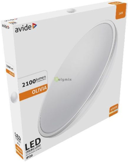 Avide LED Mennyezeti Lmpa Olivia Ezst 24W 380*50mm NW 4000K