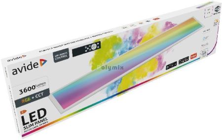 Avide LED Slim Panel 1195x295x30mm 36W RGB+CCT