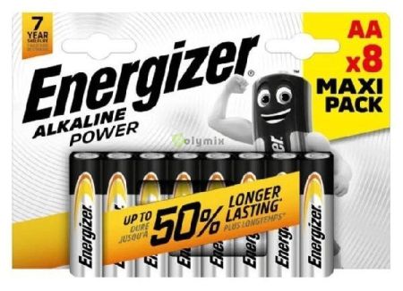 Energizer Power Alkli Ceruza Elem AA B8