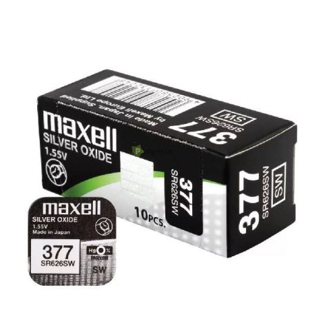 Maxell 377 SR626SW ezst-oxid gombelem