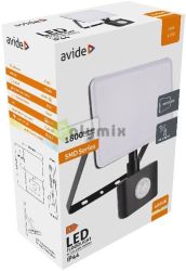  Avide LED Reflektor Slim SMD Keret nlkli 20W NW 4000K Mozgsrzkels PIR