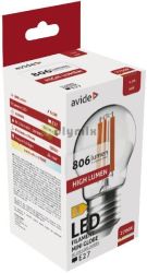  Avide LED Filament Mini Globe 6.5W E27 WW 2700K High Lumen