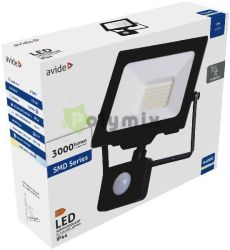  Avide LED Reflektor Slim SMD 30W CW 6400K Mozgsrzkels PIR