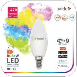  Avide Smart LED Candle 4.9W RGB+W WIFI + BLE APP Control