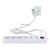 Powersplit 6-os elosztó kapcs., túlterh.véd, 2m H05VV-F 3x1,5mm2,fehér,max.3500W