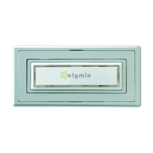 Gao-Düwi Csengő nyomógomb, feliratozható, 12V, 1.5A, ezüst