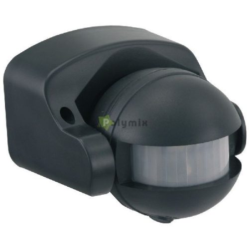 Mozgásérzékelő 110°, időzíthető, 1000W, fekete, IP44
