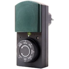   Kültéri Időkapcsolóóra, alkonykapcsolóval, visszaszámlálás, IP44, 1000W