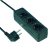 Asztali elosztó 3-as, 16A, 250V, 3x1,5mm2, 1,4m, fekete