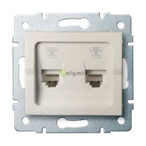 LOGI dupla telefon csatl.aljzat krém