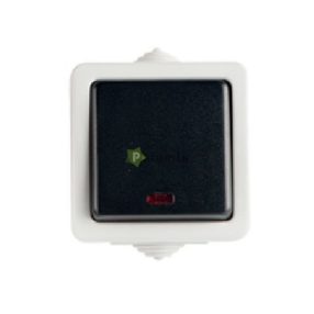TEKNO jelzőfényes egypólusú kapcsoló IP54