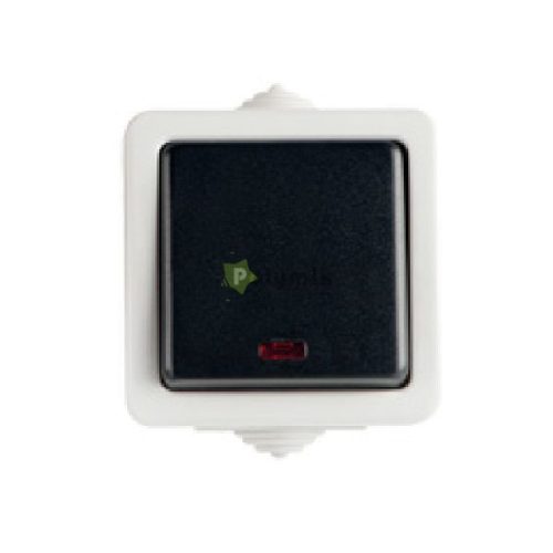 TEKNO jelzőfényes egypólusú kapcsoló IP54
