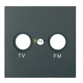 MODUL antenna (TV-FM) fedlap, keret nélkül, fekete