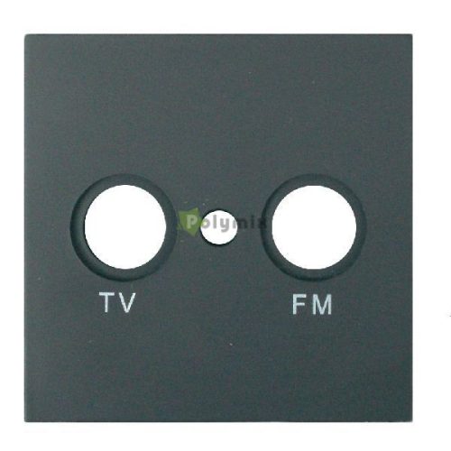 MODUL antenna (TV-FM) fedlap, keret nélkül, fekete