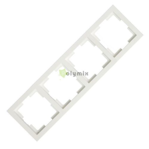 SLIM LINE (MODUL szerelvényekhez) 4-es keret függőleges és vízszintes szereléshez, fehér