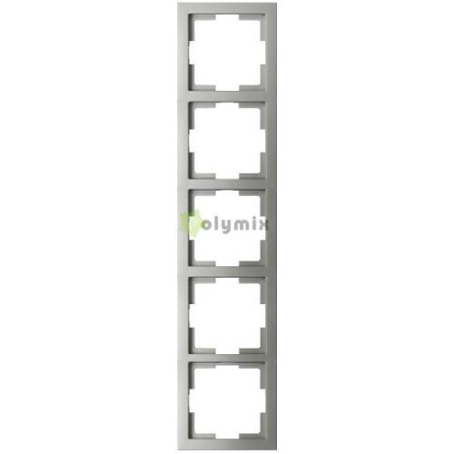 SLIM LINE (MODUL szerelvényekhez) 5-ös keret függőleges és vízszintes szereléshez, ezüst