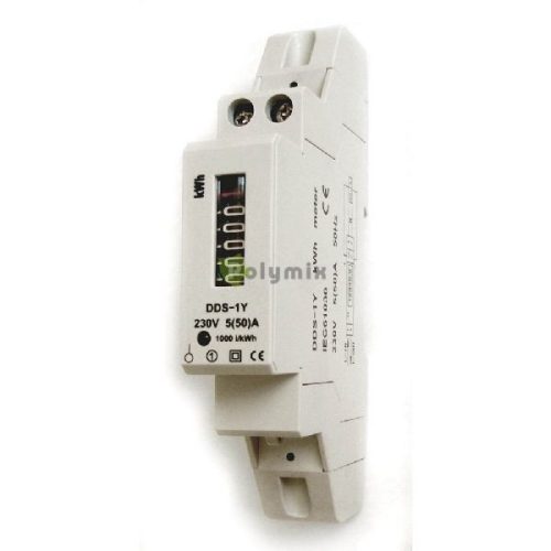 1 pólusú elektromechanikus almérő 5(50)A 1000imp/kWh, szürke