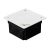 Perforált kötődoboz tetővel hőálló 650°C, fekete, 80x80x50mm