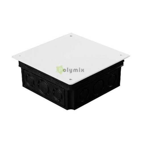 Perforált kötődoboz tetővel hőálló 650°C, fekete, 150x150x50mm