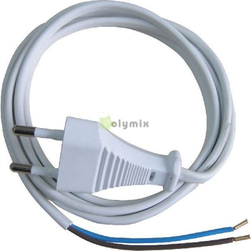 Csatlakozóvezeték 1,5m 6A, 2300W 2 x 0,75mm2, fehér