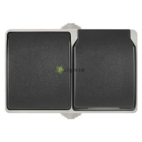 ALJZAT + VÁLTÓKAPCSOLÓ NO.6 IP44 SCHUKO