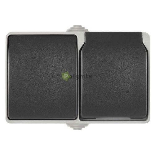 ALJZAT + VÁLTÓKAPCSOLÓ NO.6 IP44 SCHUKO