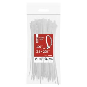 Emos kábelkötegelő 200x3,5 fehér 100 db/csomag