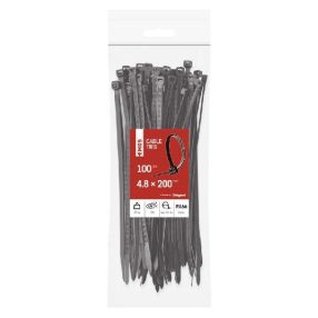 Emos kábelkötegelő 200x4,8 fekete 100 db/csomag