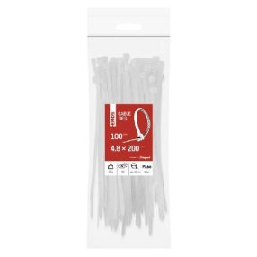 Emos kábelkötegelő 200x4,8 fehér 100 db/csomag