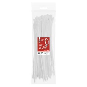 Emos kábelkötegelő 300x4,8 fehér  100 db/csomag