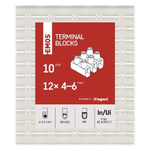 Emos  Sorkapocs 4–6mm2, fehér 10db / csomag