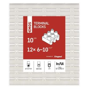 Emos  Sorkapocs 6–10mm2, fehér 10db / csomag