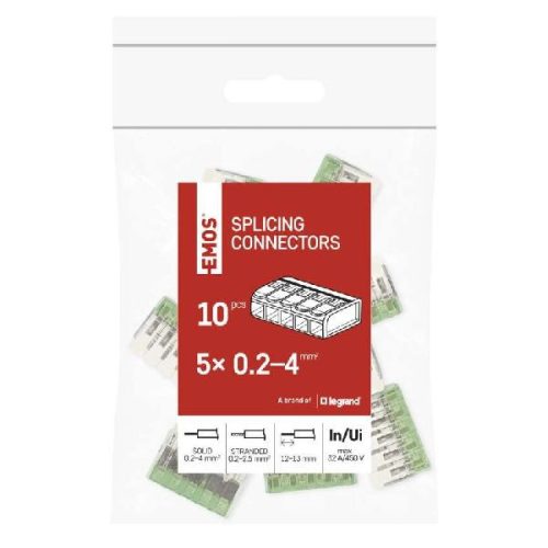 Emos oldható vezetékösszekötő 5 csatlakozóval (karos) 10 db / csomag