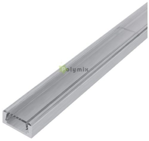 Alu Profil "U" 15.9x7.8mm Falon Kivüli Áttetsző búrával 2m