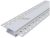 Alu Profil "U" 61x14mm Gipszkartonba Süllyeszhető Opál búrával 1m