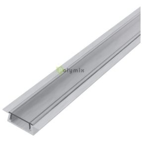   Alu Profil "U" 15.2x7.8mm Süllyeszthető Áttetsző búrával 2m
