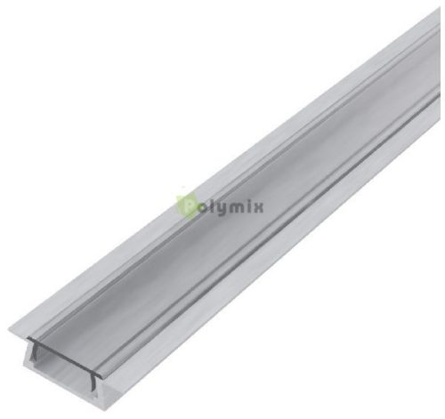 Alu Profil "U" 15.2x7.8mm Süllyeszthető Áttetsző búrával 2m