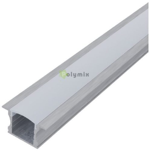 Alu Profil "U" 24x14.2mm Süllyeszhető Opál búrával 1m