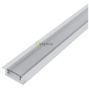  Alu Profil "U" 24.7x7mm Süllyeszthető Áttetsző búrával 1m