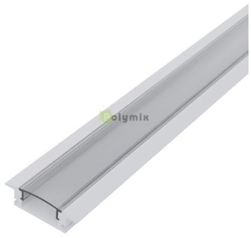 Alu Profil "U" 24.7x7mm Süllyeszthető Áttetsző búrával 1m