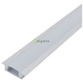   Alu Profil "U" 24.7x7mm Süllyeszthető Opál búrával 1m
