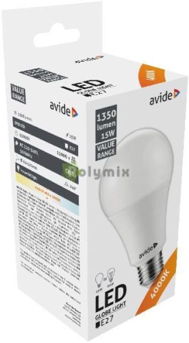 Value LED Globe E27 15W NW 4000K