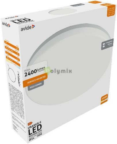 (Uranus) Cseppálló Mennyezeti Lámpa Kerek IP54 18/24W NW 4000K Inverterrel